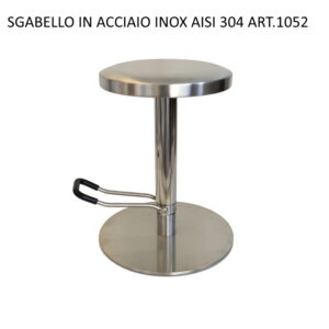 Sgabello da laboratorio con poggiapiedi e sedile in poliuretano cm.  32x60x65/90h - Castellani Shop